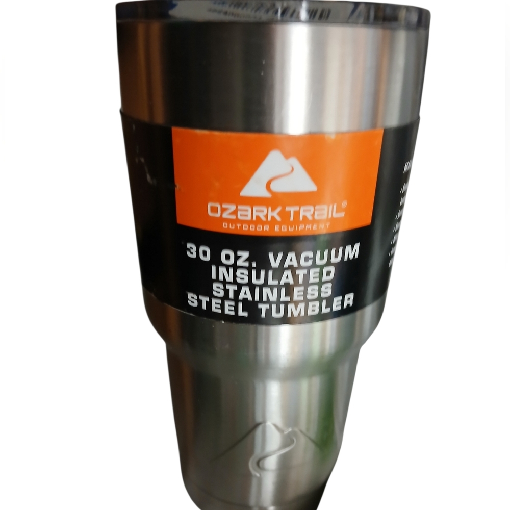 Ozark Trail Silver and Black Insulated Tumbler